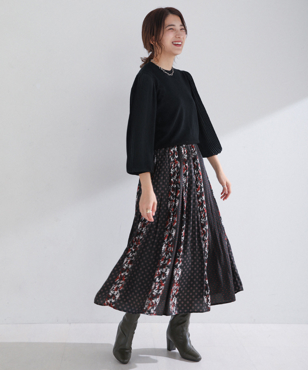 マルチパターン割繊スカート