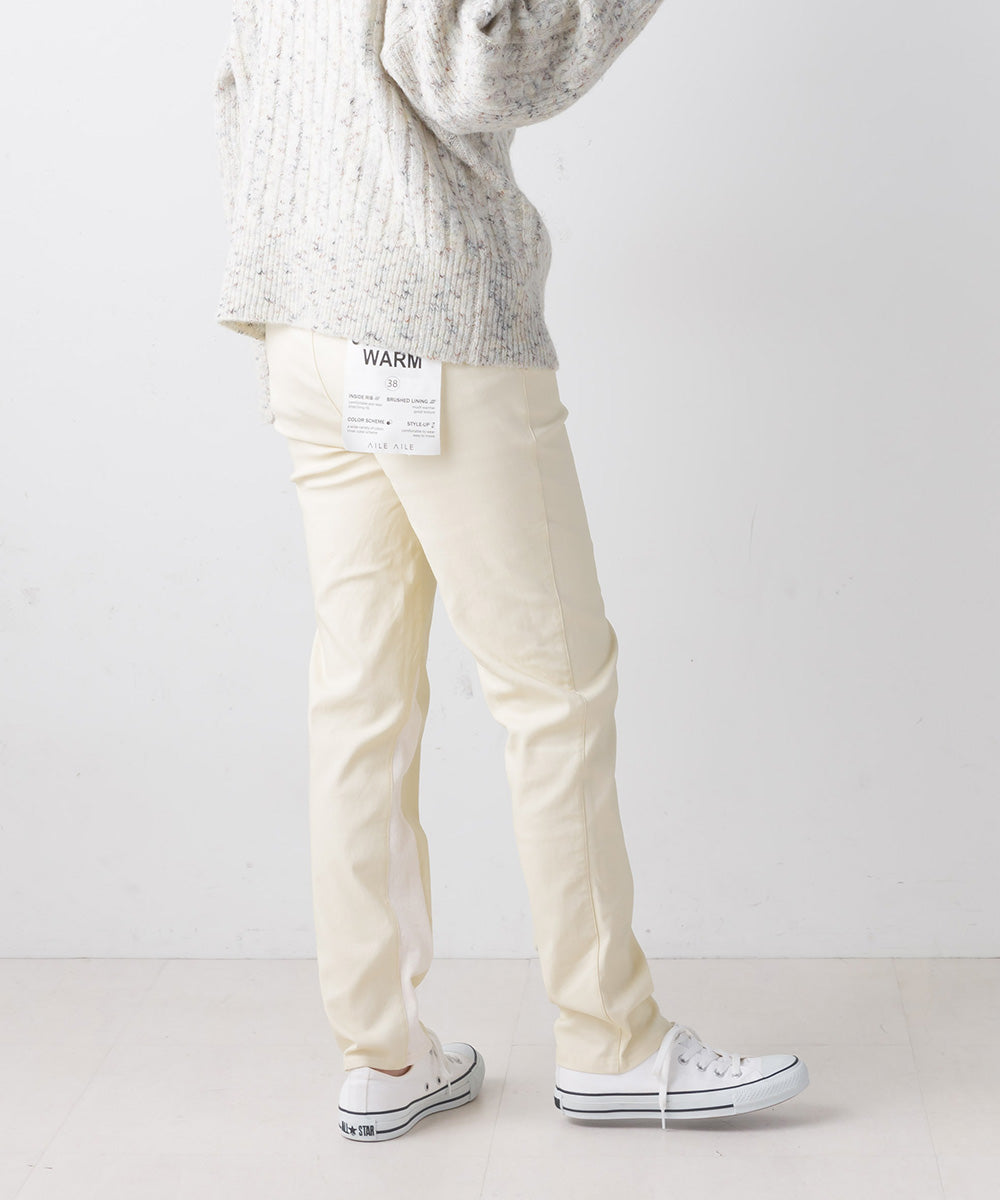 AILE AILE 裏起毛ストレッチスリムパンツ