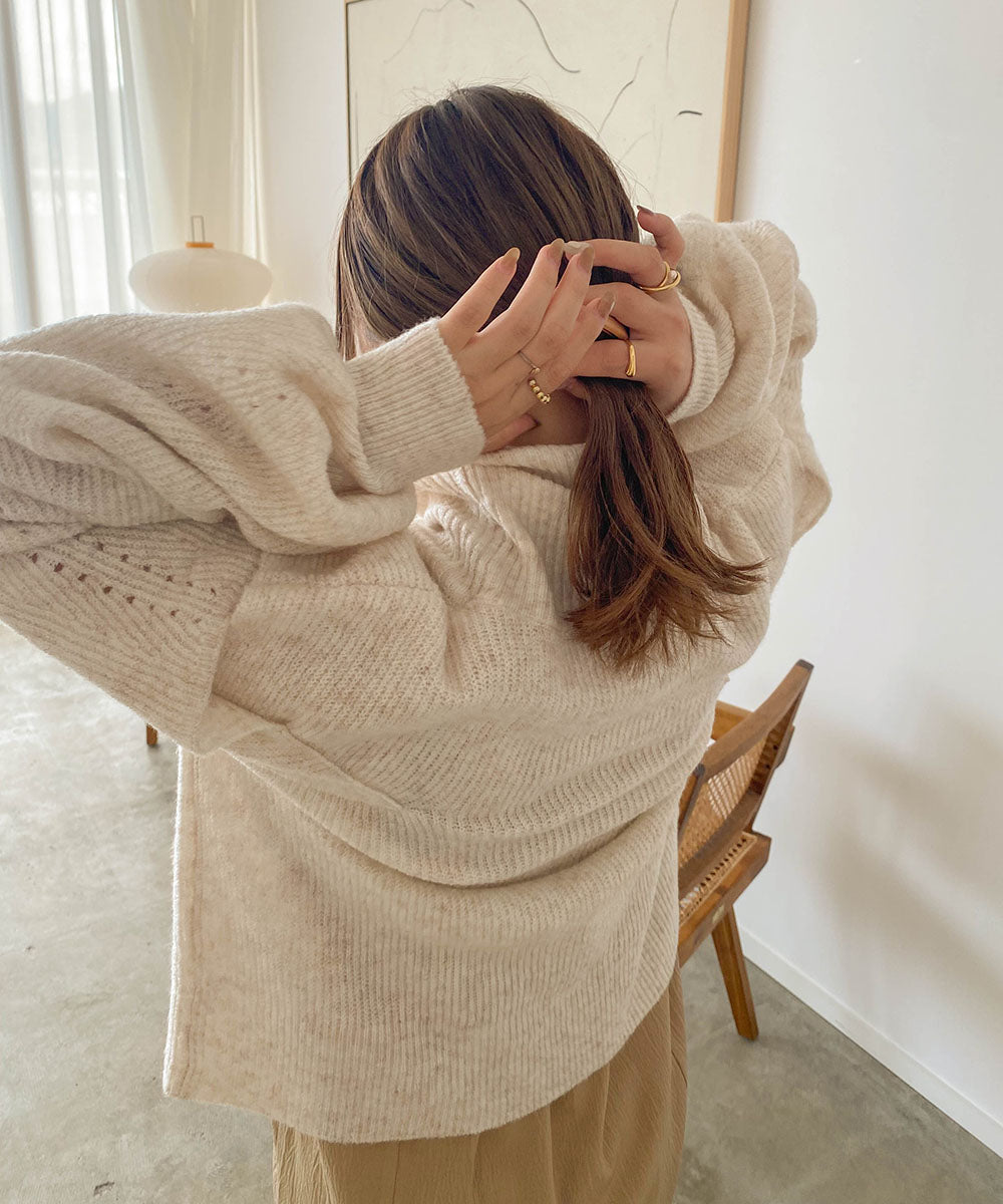 【AYACA×Bab】OPEN SHOULDER KNIT