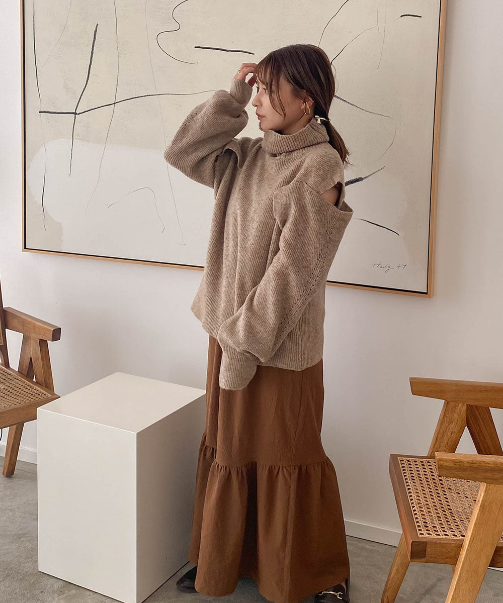 【AYACA×Bab】ショルダー開きニットTOPS