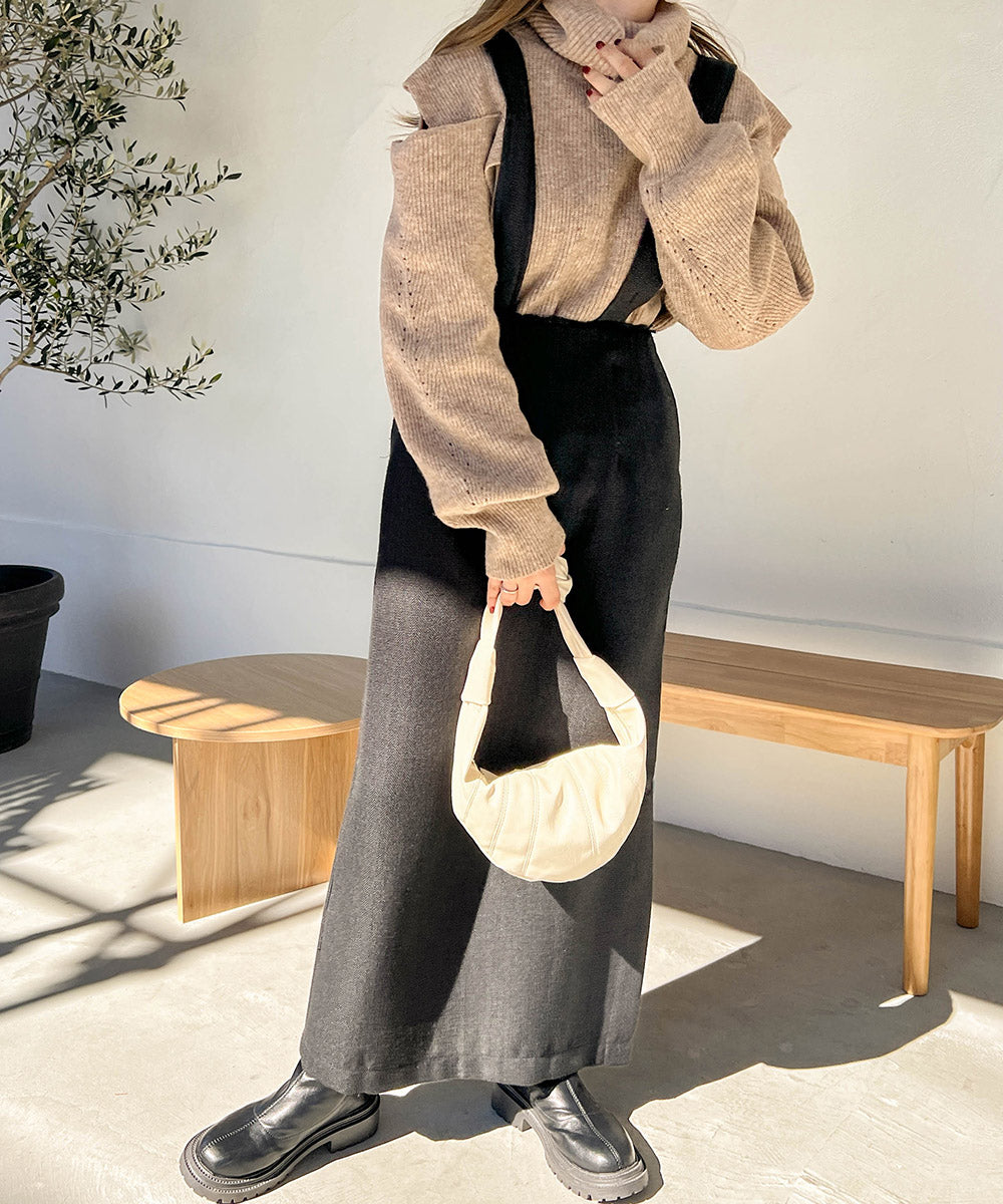 【AYACA×Bab】OPEN SHOULDER KNIT