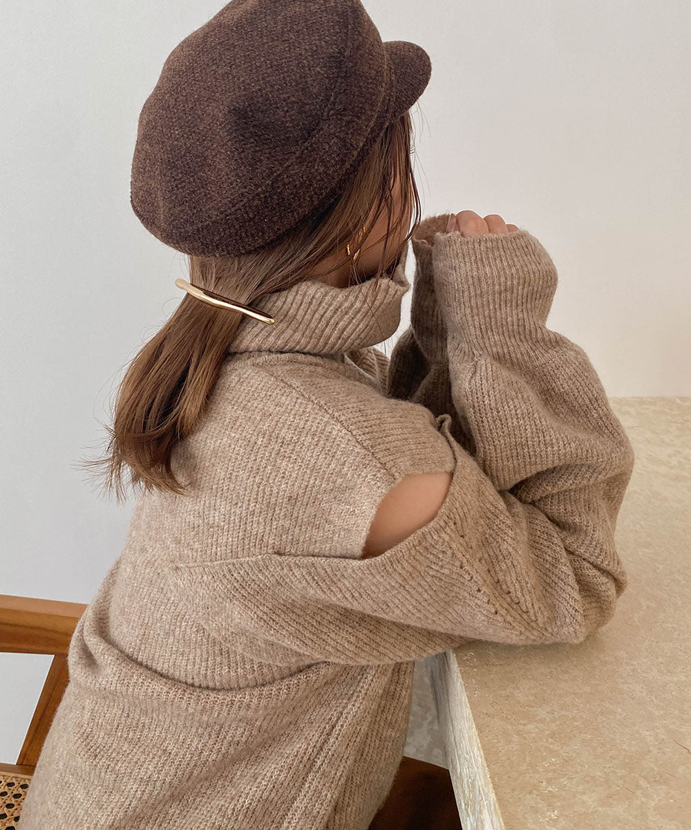 【AYACA×Bab】ショルダー開きニットTOPS