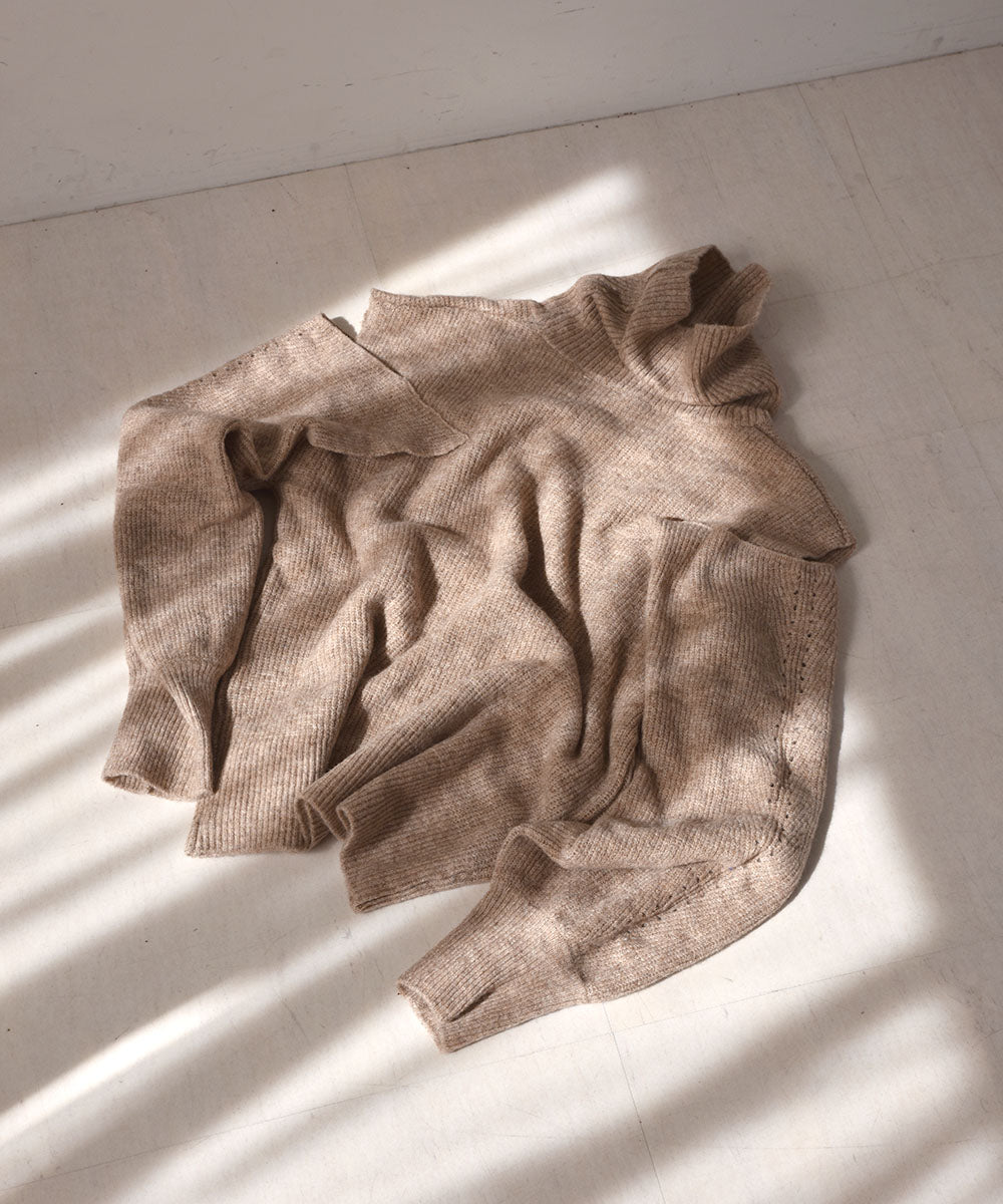 【AYACA×Bab】ショルダー開きニットTOPS