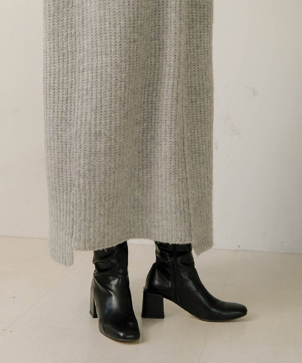 Bab アームウォーマー付きニットワンピース