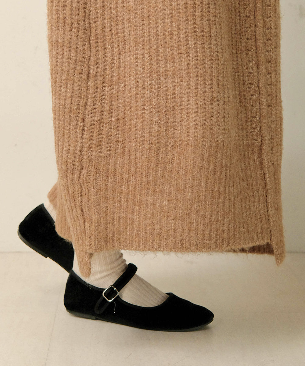 Bab アームウォーマー付きニットワンピース