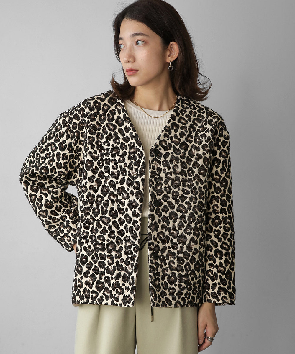 BouJeloud ジャガードコクーンコート