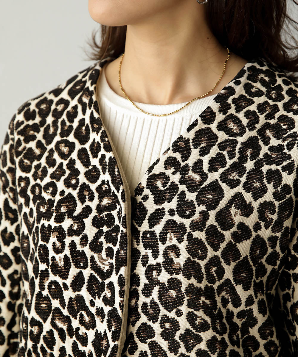 BouJeloud ジャガードコクーンコート