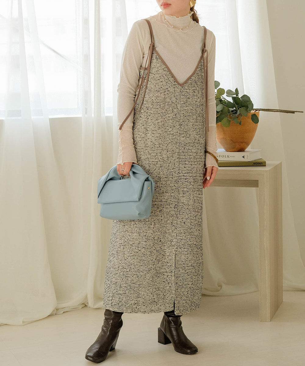 Bab 配色パイピングタイトキャミワンピース