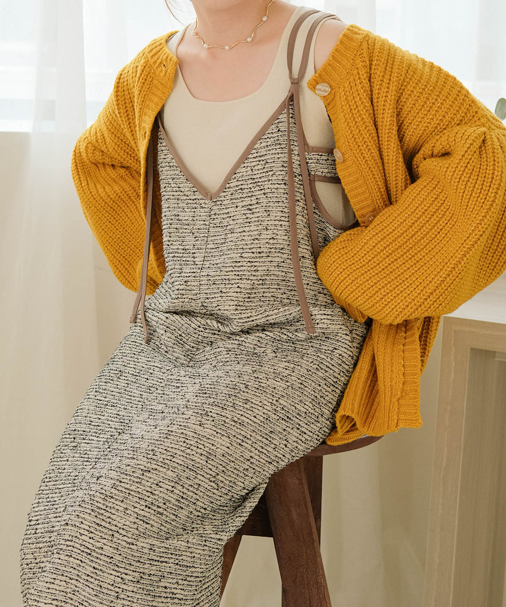 Bab 配色パイピングタイトキャミワンピース