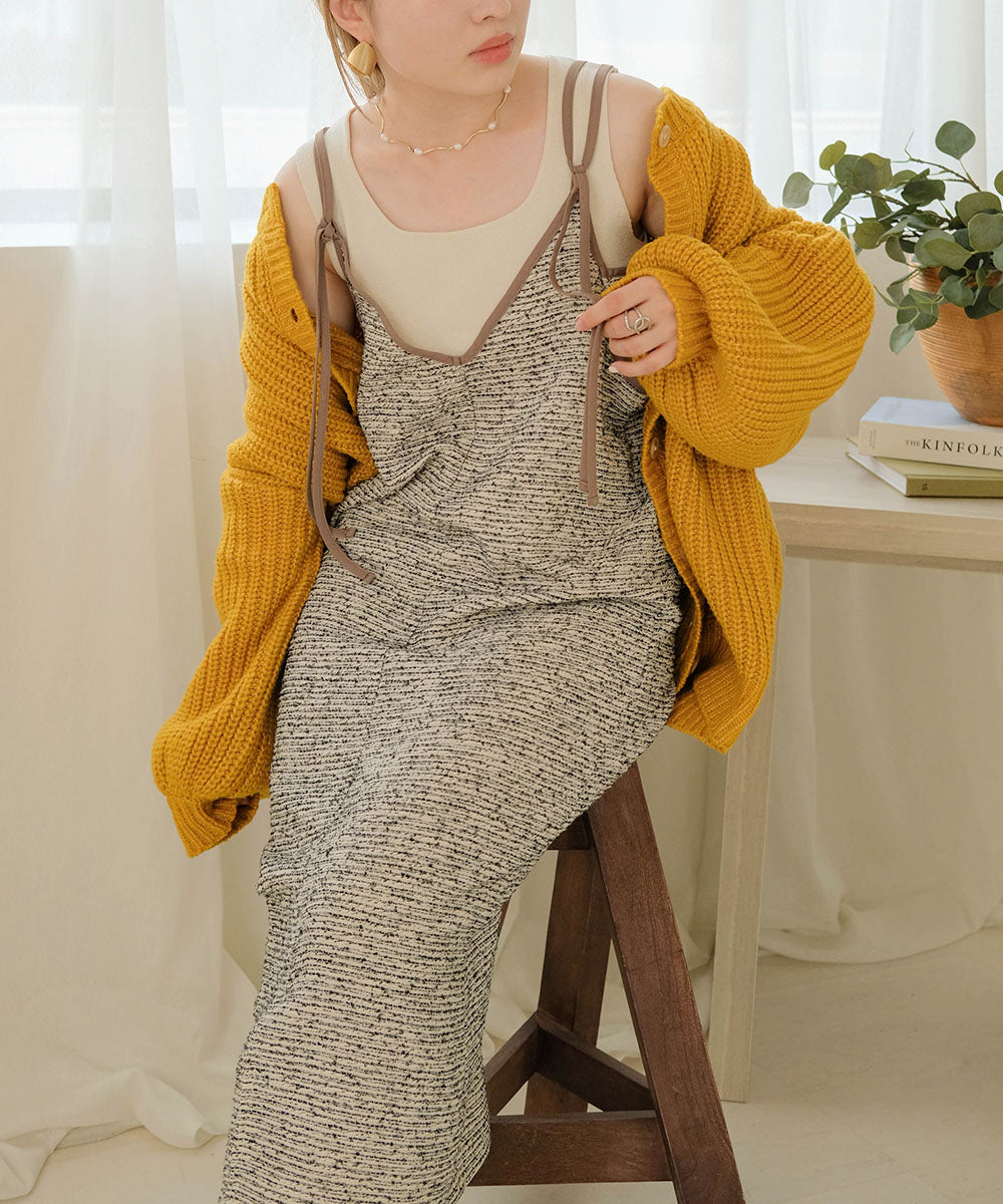 Bab 配色パイピングタイトキャミワンピース