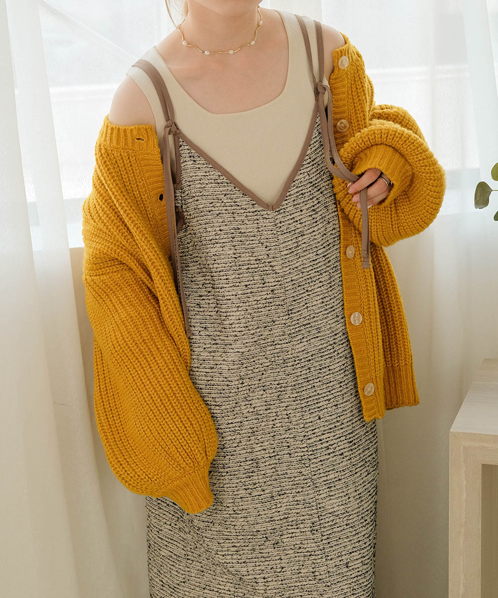 Bab 配色パイピングタイトキャミワンピース