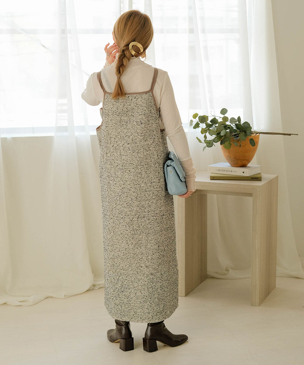 Bab 配色パイピングタイトキャミワンピース