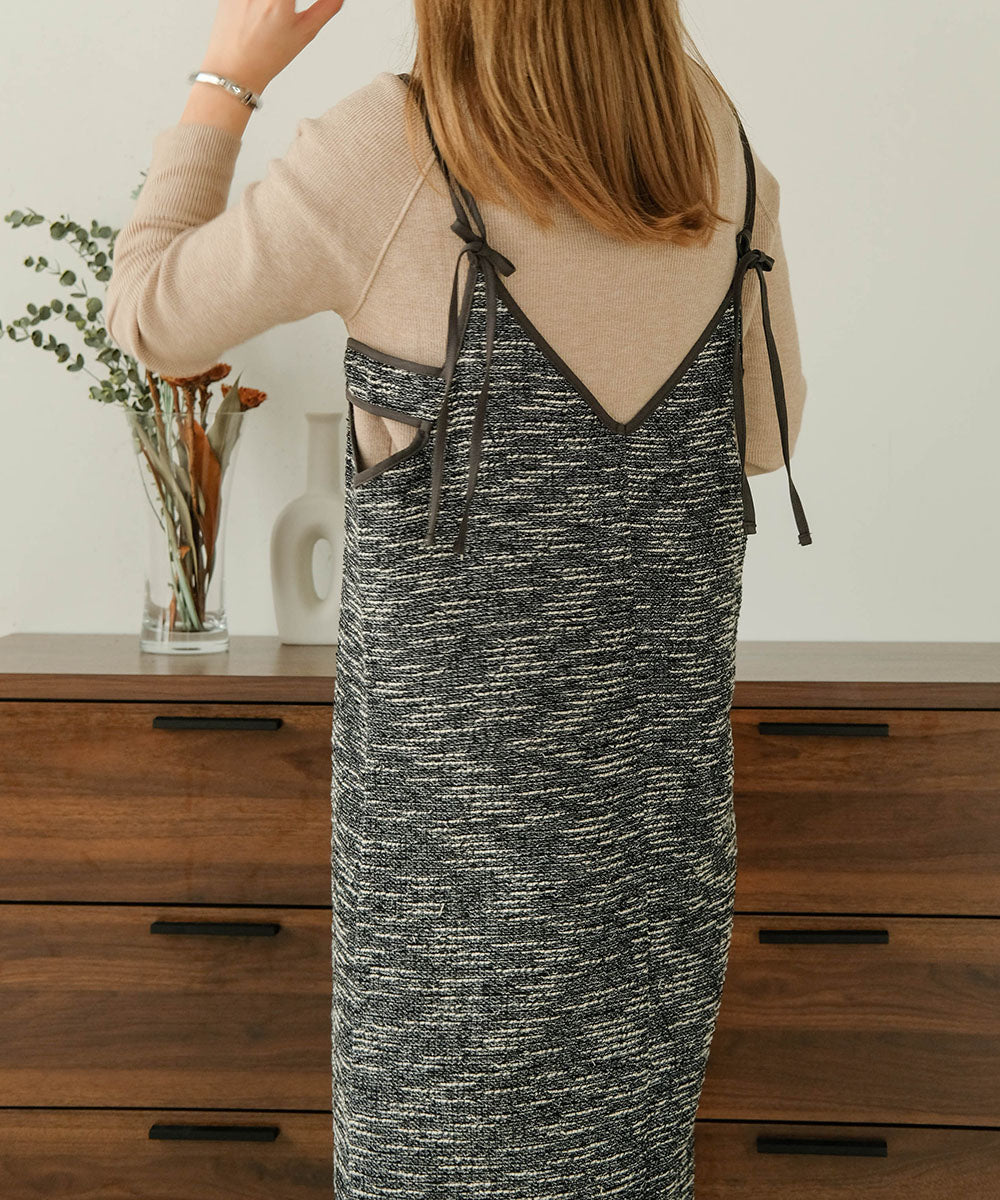 Bab 配色パイピングタイトキャミワンピース