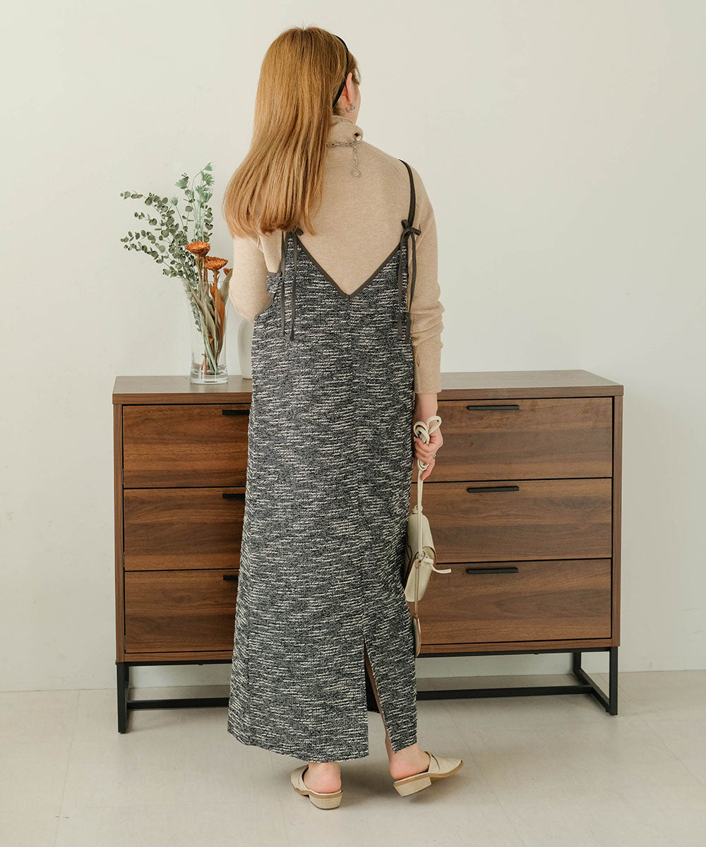 Bab 配色パイピングタイトキャミワンピース