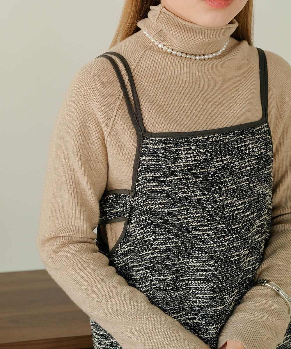 Bab 配色パイピングタイトキャミワンピース