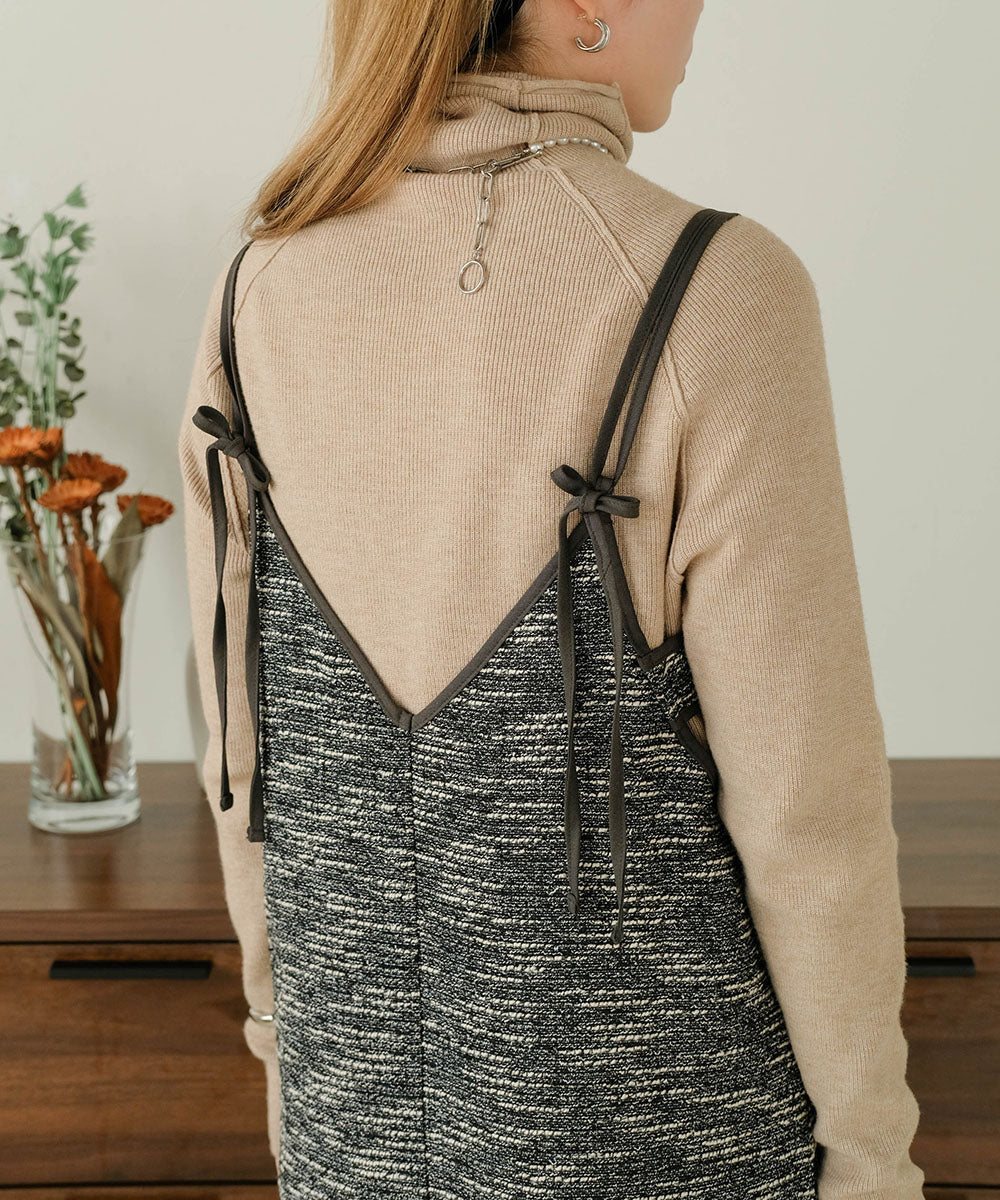 Bab 配色パイピングタイトキャミワンピース