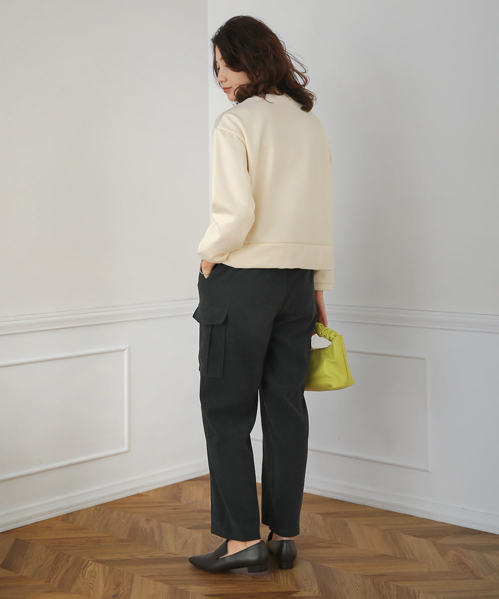BouJeloud ピーチタッチストレートカーゴパンツ