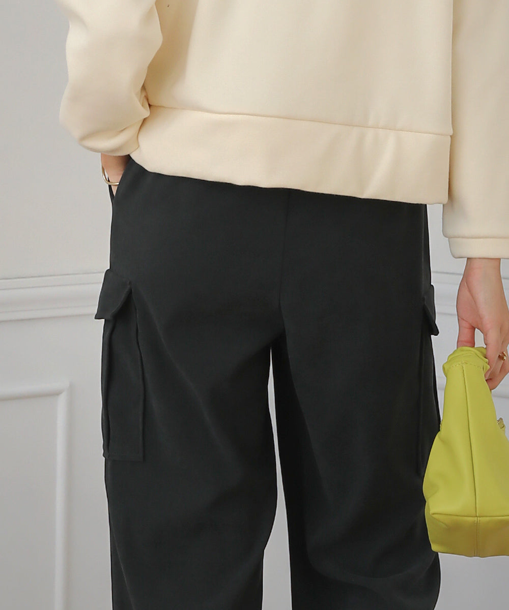 BouJeloud ピーチタッチストレートカーゴパンツ