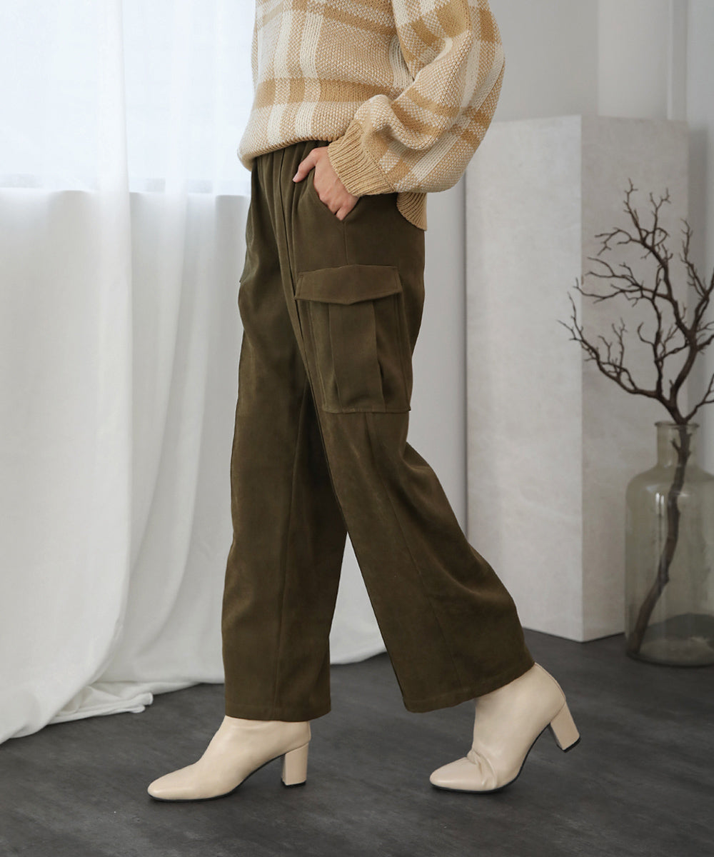 BouJeloud ピーチタッチストレートカーゴパンツ