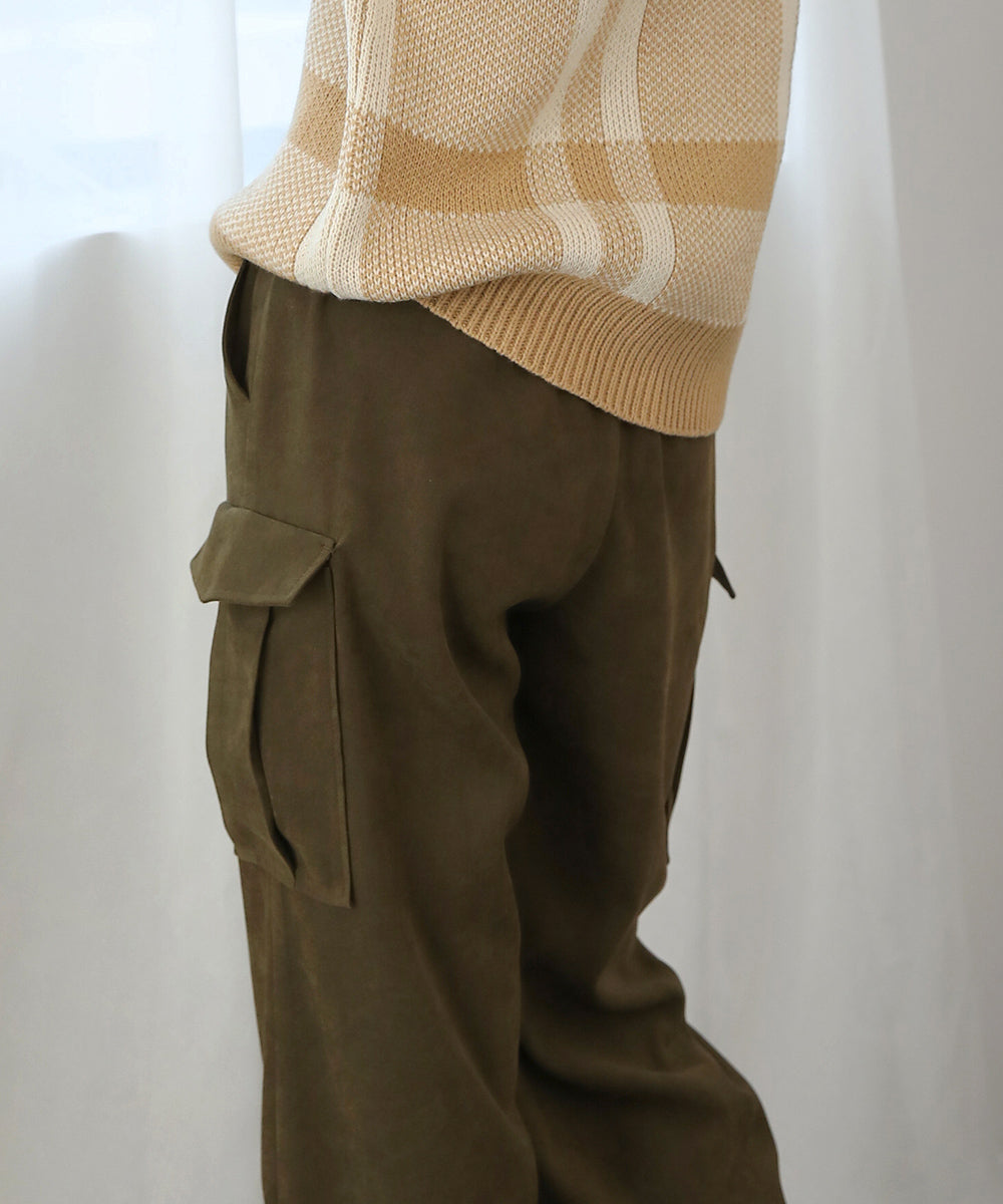 BouJeloud ピーチタッチストレートカーゴパンツ