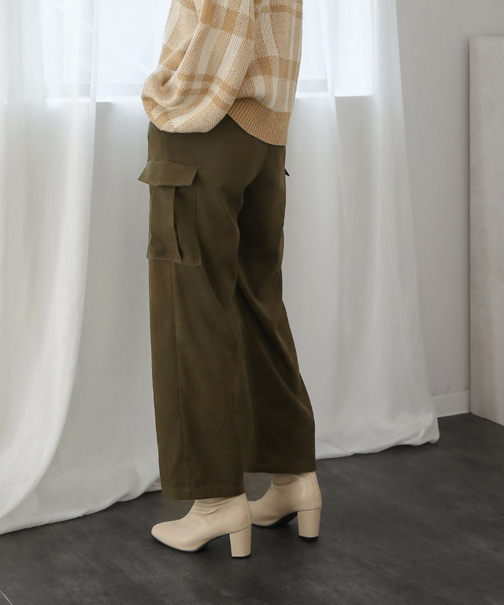 BouJeloud ピーチタッチストレートカーゴパンツ