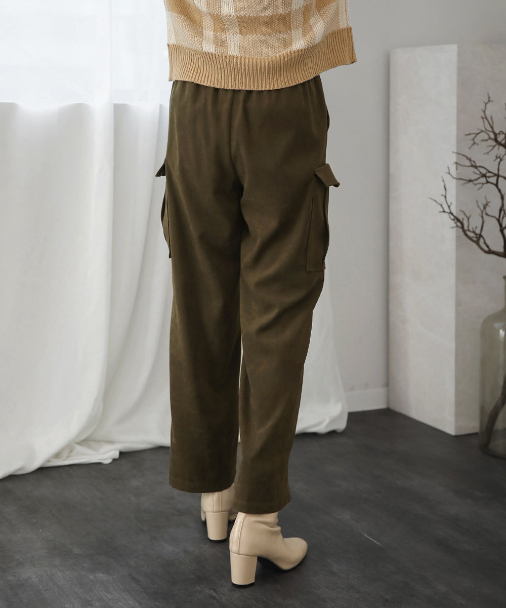 BouJeloud ピーチタッチストレートカーゴパンツ