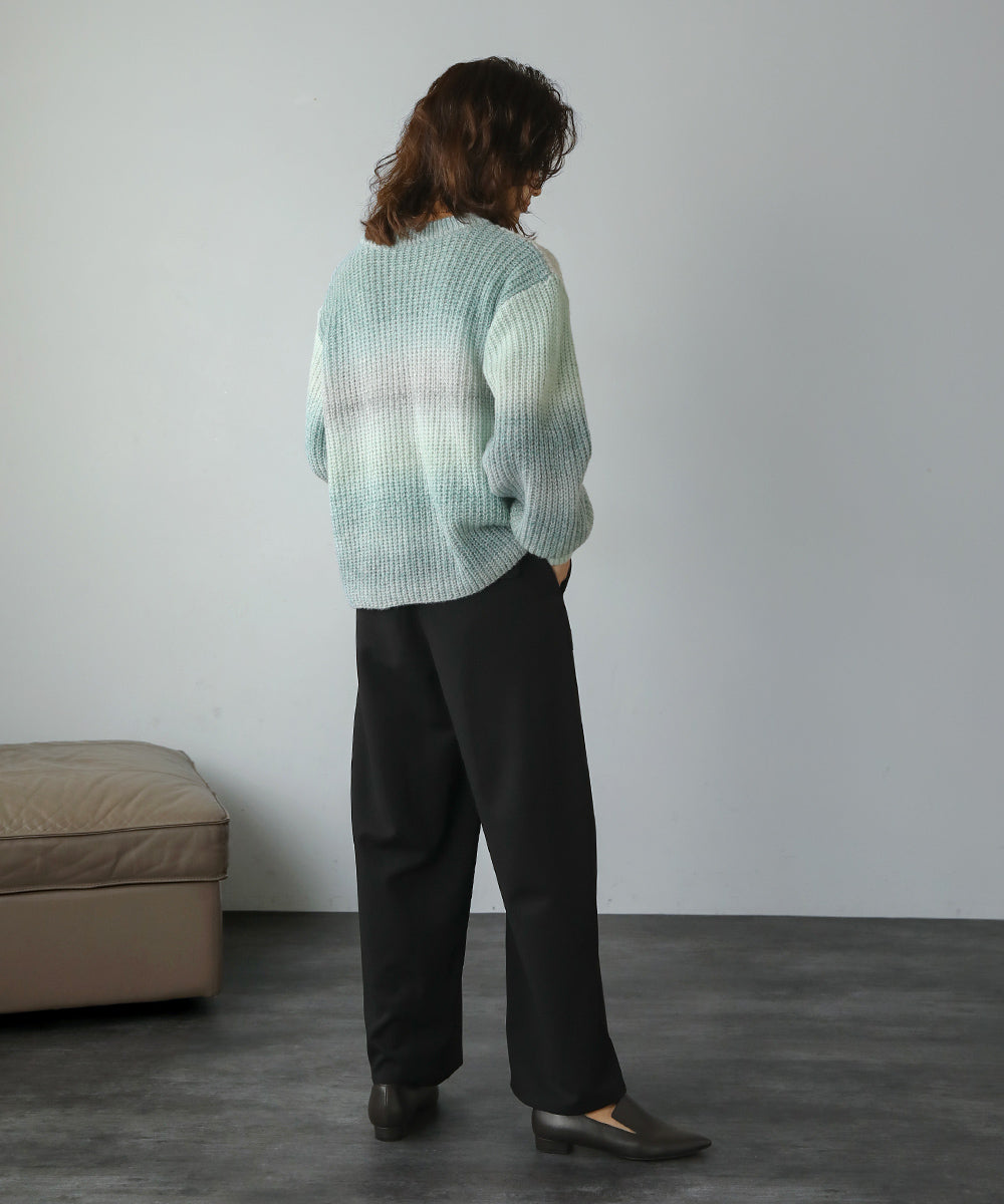 BouJeloud ツイルジョーゼットストレートパンツ