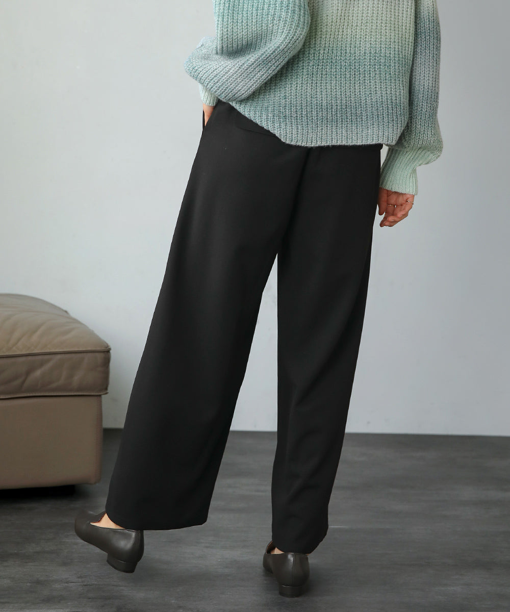 BouJeloud ツイルジョーゼットストレートパンツ