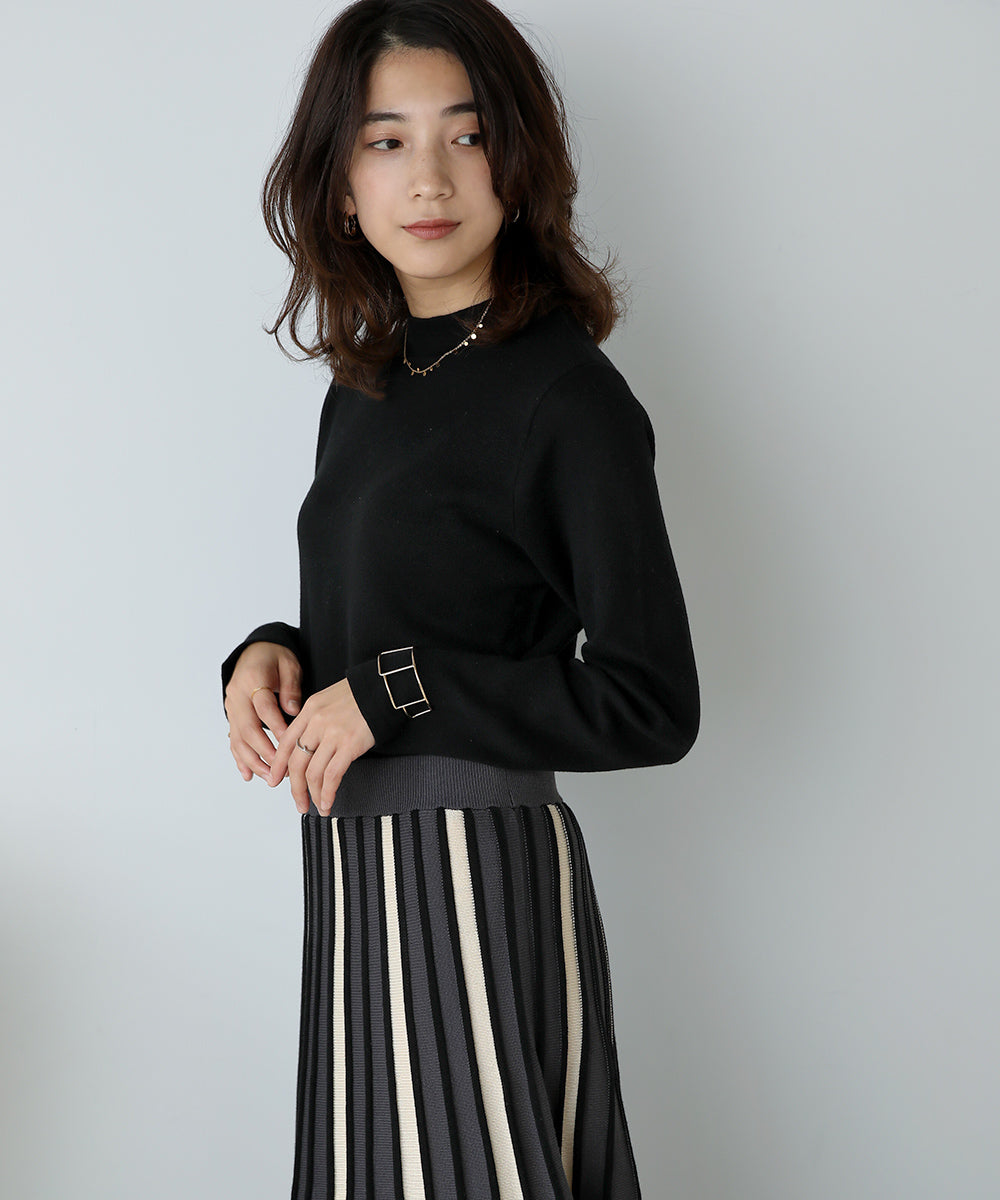 BouJeloud ジャガードストライプワンピース