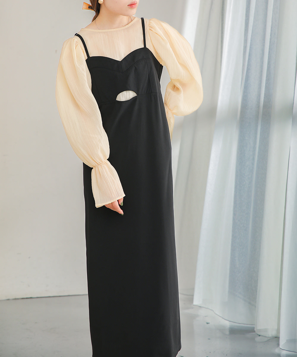 ビスチェキャミワンピース