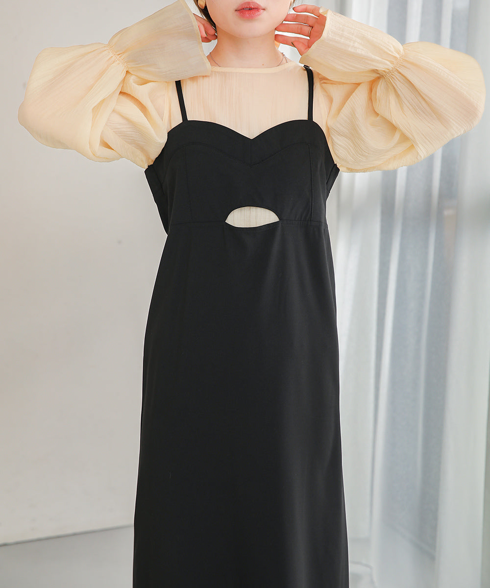 ビスチェキャミワンピース