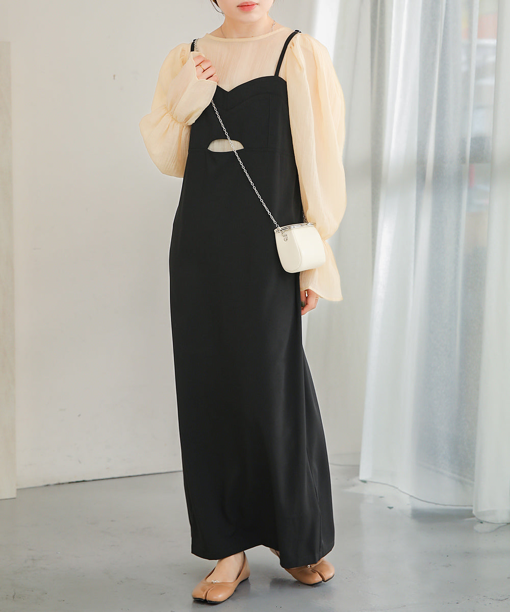 ビスチェキャミワンピース