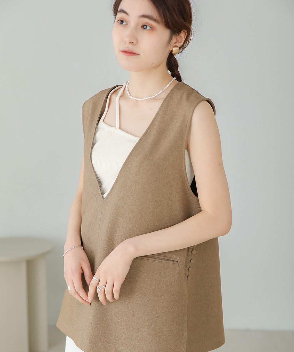 Bab カップ付きアシメキャミソール
