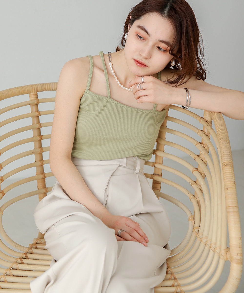 Bab カップ付きアシメキャミソール