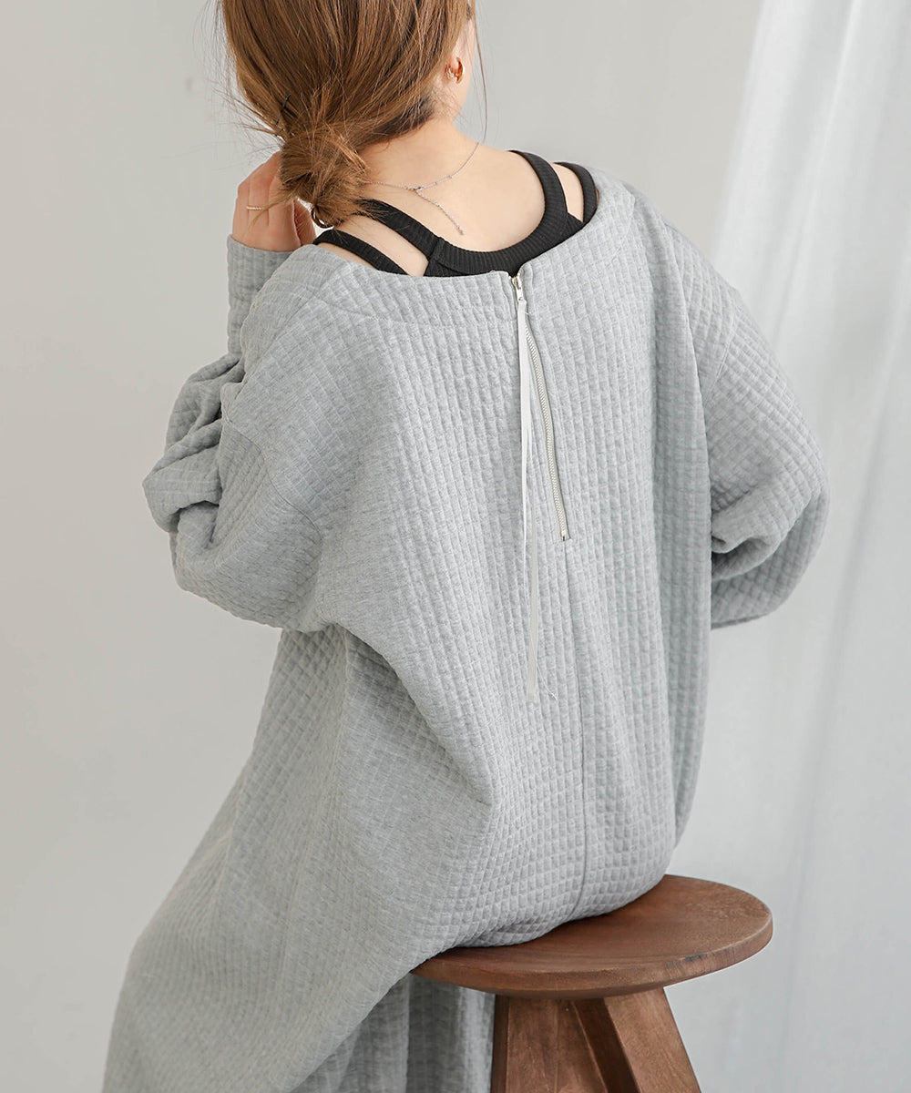 Bab ステッチ深Vネックワンピース