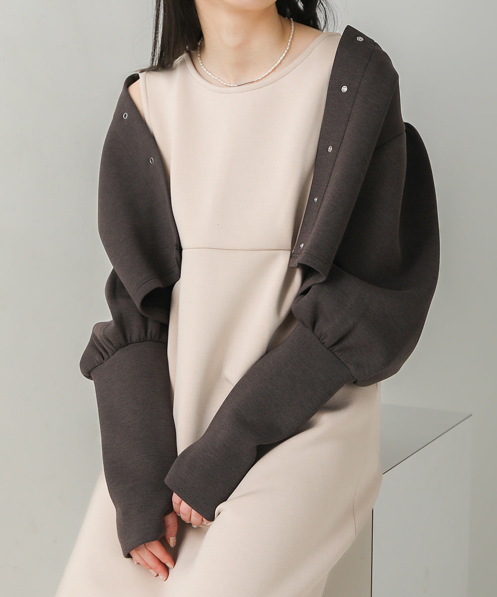 Bab ショートカーデ+ワンピースセット