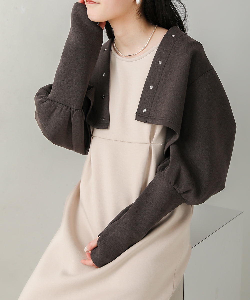 Bab ショートカーデ+ワンピースセット