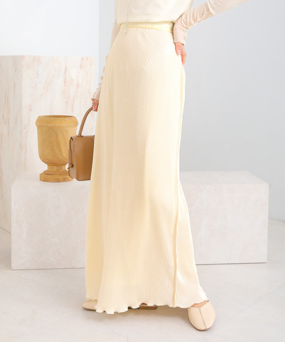 REVERSIBLE SHEER PLEATED SKIRT