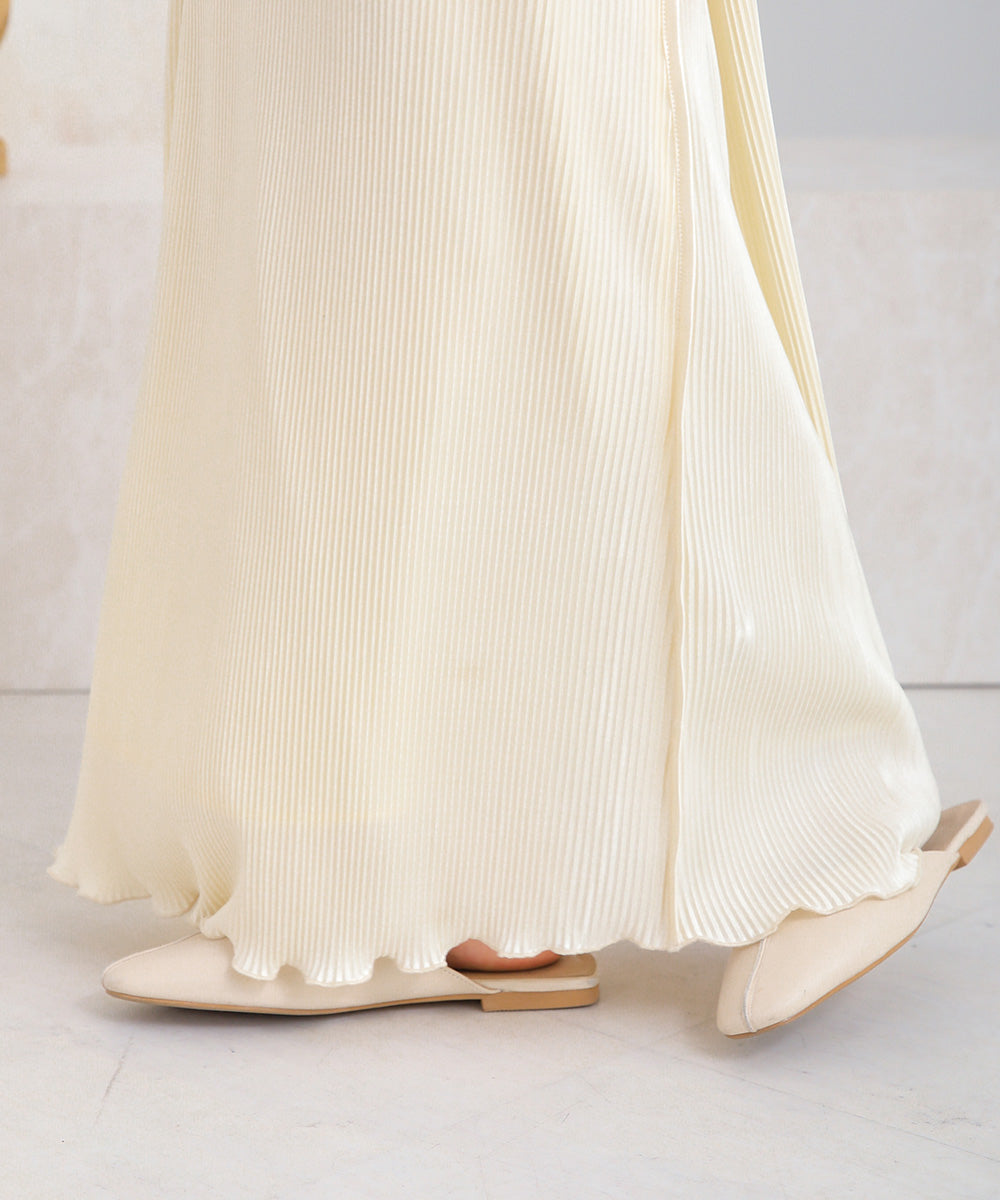REVERSIBLE SHEER PLEATED SKIRT