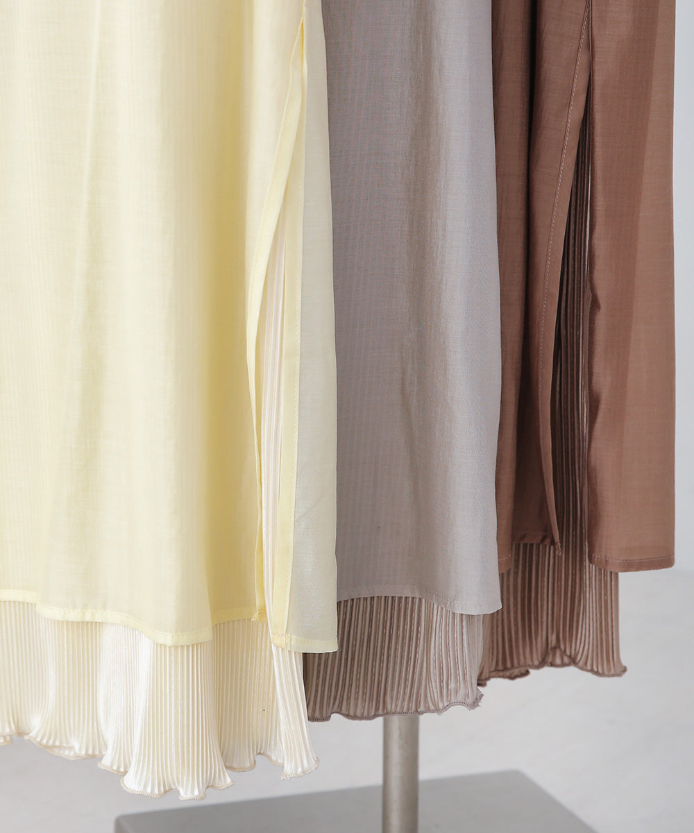 REVERSIBLE SHEER PLEATED SKIRT