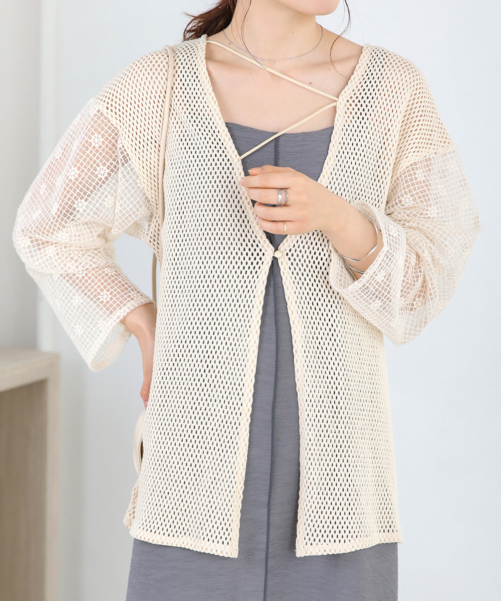 Bab 前後2WAYメッシュレースブラウス