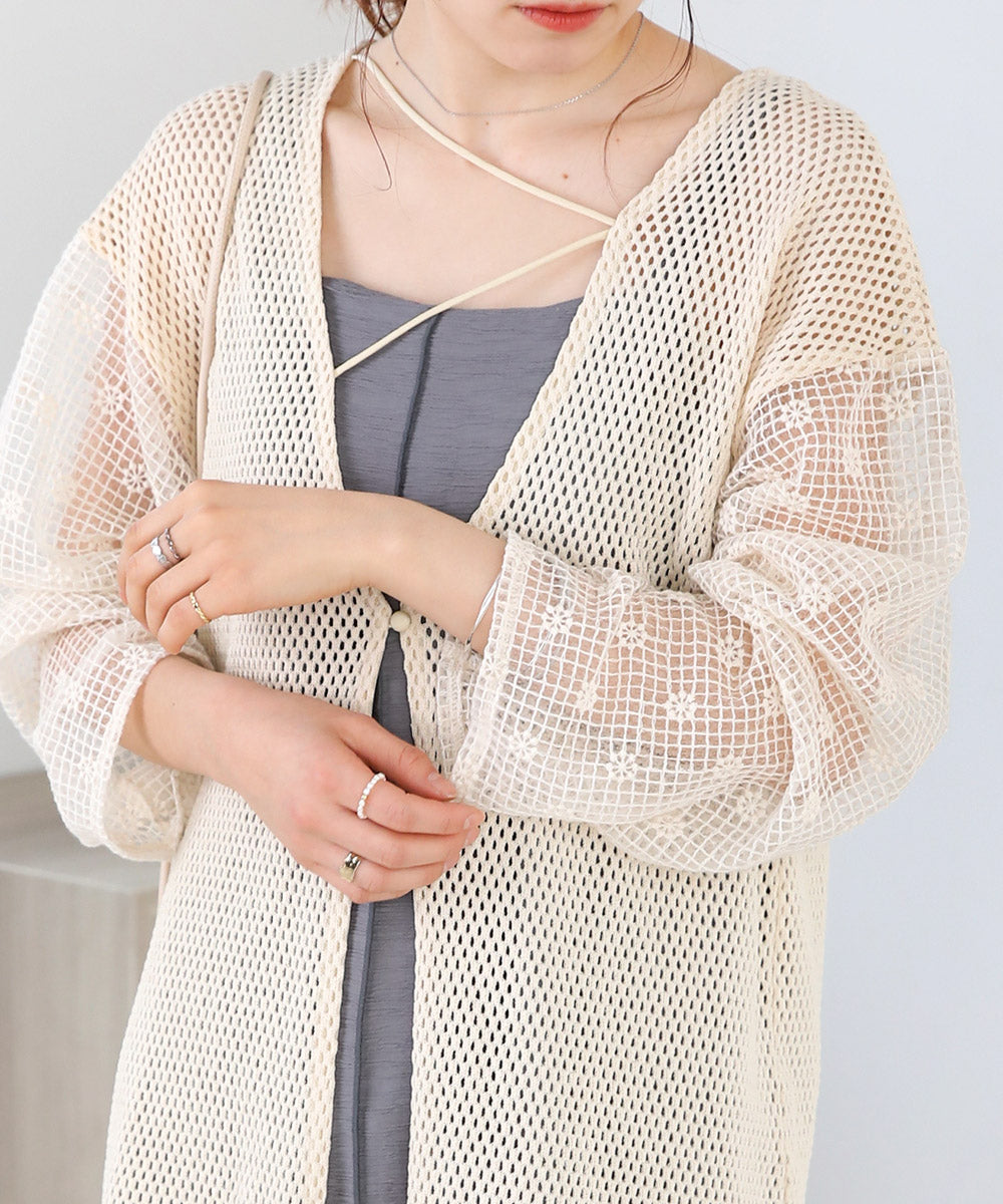 Bab 前後2WAYメッシュレースブラウス