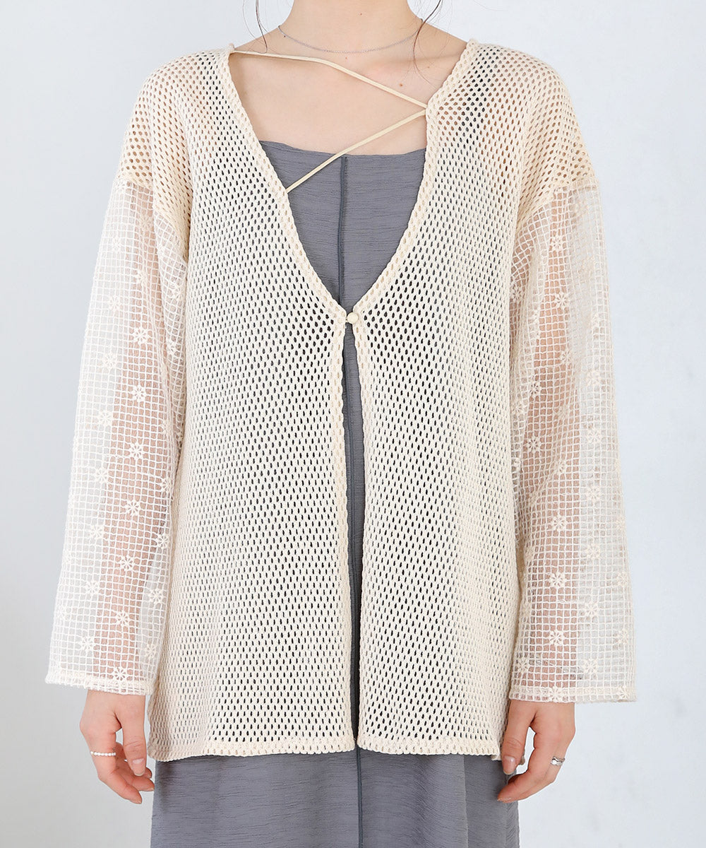 Bab 前後2WAYメッシュレースブラウス
