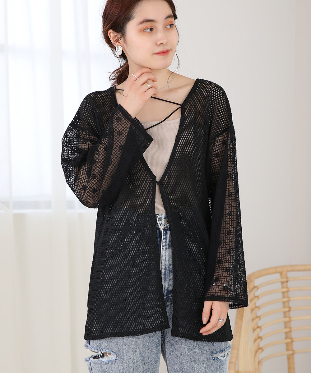 Bab 前後2WAYメッシュレースブラウス