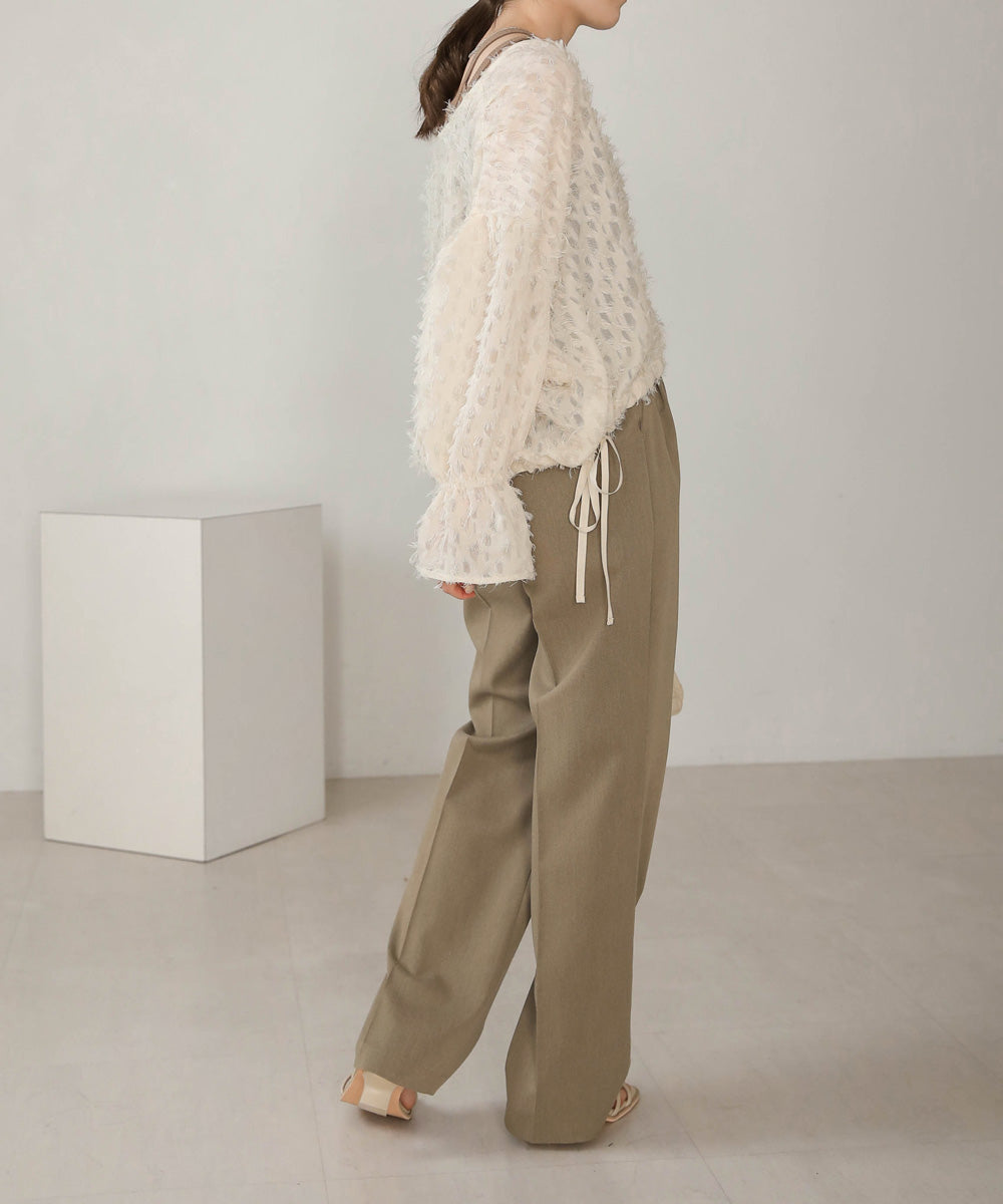 Bab 前後2WAYジャガードブラウス