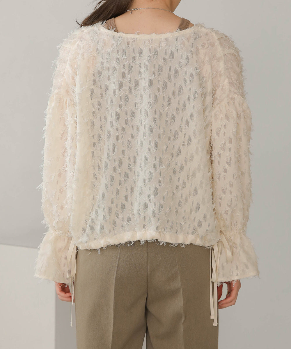 Bab 前後2WAYジャガードブラウス