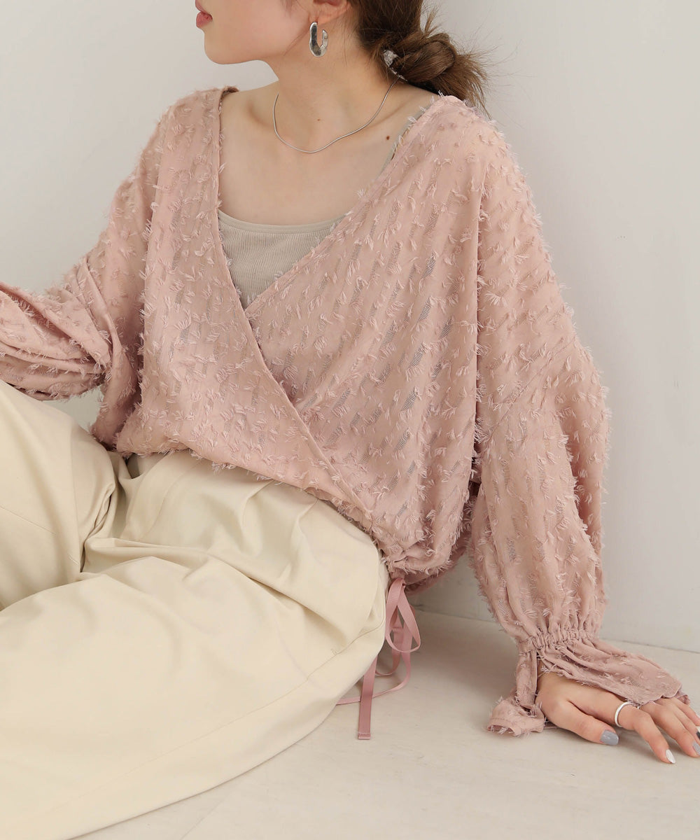 Bab 前後2WAYジャガードブラウス