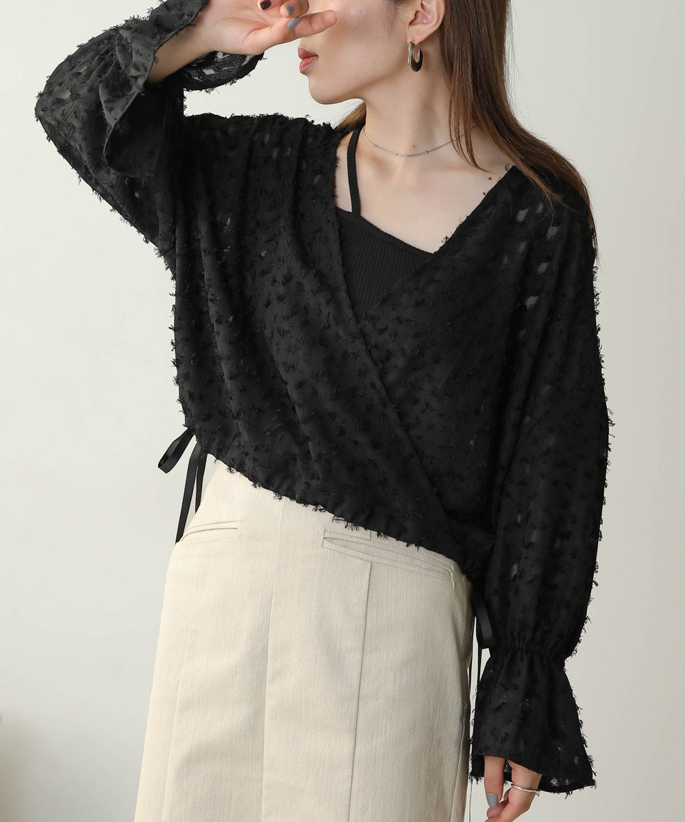 Bab 前後2WAYジャガードブラウス