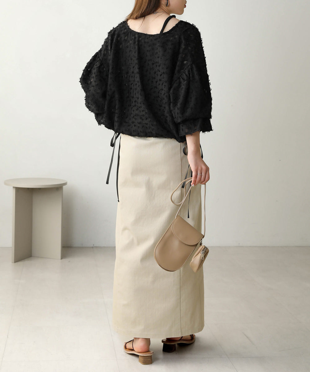 Bab 前後2WAYジャガードブラウス