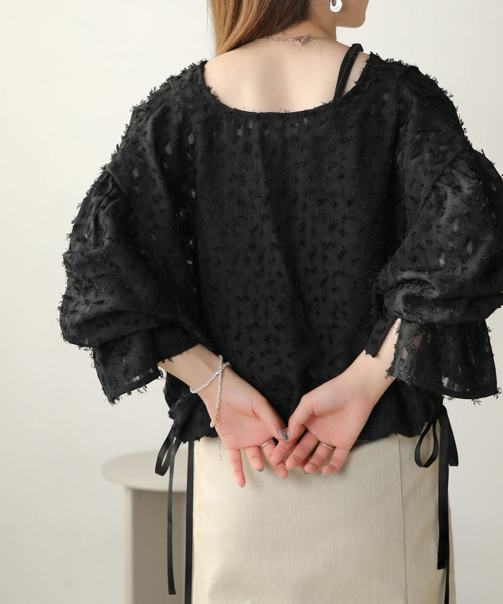 Bab 前後2WAYジャガードブラウス